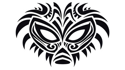Professional Tribal Tattoo Design Cartoon Vector Illustration for Creative Projects