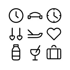 Simple Set of Sleep Related Vector Line Icons. Contains such Icons as Insomnia, Pillow, Sleeping Pills and more. Editable Stroke. 48x48 Pixel Perfect.
