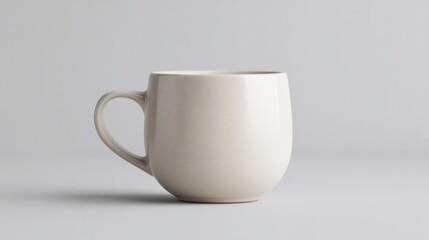 Obraz premium minimalistic empty mockup featuring blank mug with ample copy space on clean and neutral background