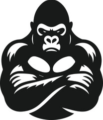 Gorilla vector silhouette