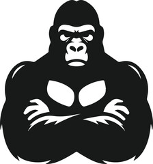 Gorilla vector silhouette