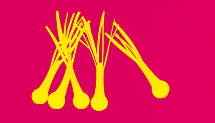 Isolated Leeks, silhouette. White tone