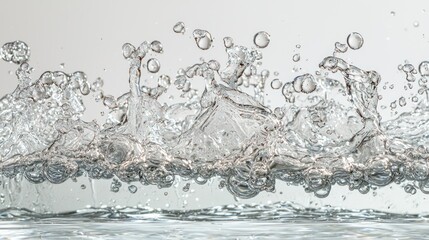Water Splashing, Abstract, Liquid Motion, Studio Background, for Scientific or Educational Use
