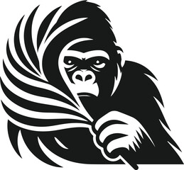 Gorilla vector silhouette