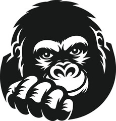 Gorilla vector silhouette