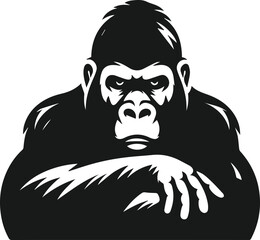 Gorilla vector silhouette