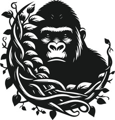 Gorilla vector silhouette