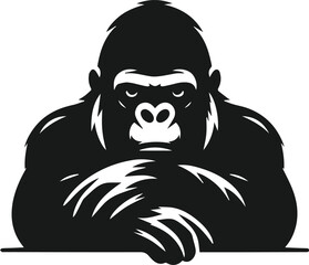 Gorilla vector silhouette