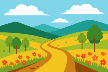 Fototapeta premium country road in the mountains
