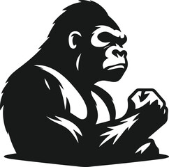 Gorilla vector silhouette