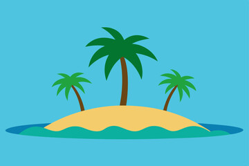 Obraz premium tropical beach with palm trees