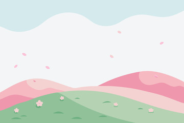 Obraz premium vector illustration of a landscape