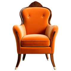 Naklejka premium Orange Velvet Armchair