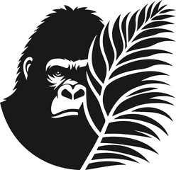 Gorilla vector silhouette