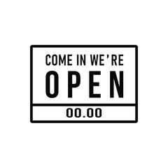 open sing icon, template, flat, design, vector, illustrations, education, style, trendy, collections