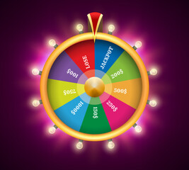 Colorful fortune wheel