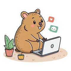 Quokka with Phone &ndash; Cheerful Selfie Moment of Australia's Happiest Animal