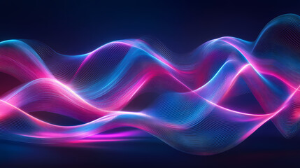 Quantum system glowing with vibrant holographic stream. Illusion Stream. Illustration
