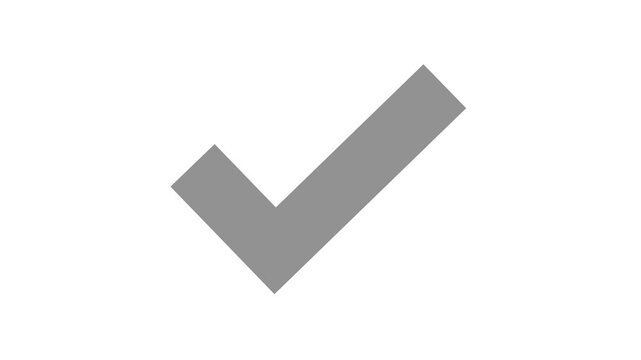 Check Mark Isolated Animation, Large check mark, symbolizing approval or completion