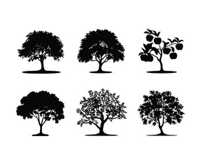 Fototapeta premium Simple Apple Tree Silhouette EPS Vector Template