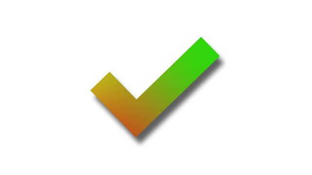Check Mark Isolated Animation, Large check mark, symbolizing approval or completion