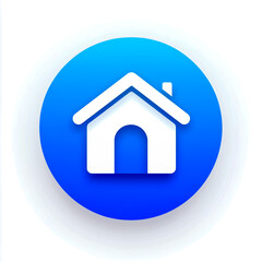 Obraz premium Home icon vector illustration for website or app design with modern style and blue color theme