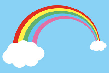 かわいい虹のイラスト