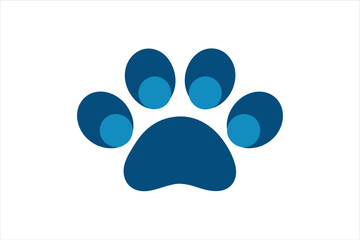 Vector Paw Print Logo for Animal Care and Pet Brands