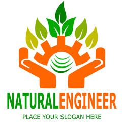 Natural Enginer business logo vektor