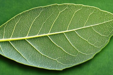 Detailed leaf vein structure