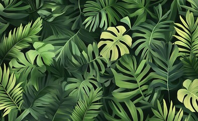 Tropical leaf pattern background