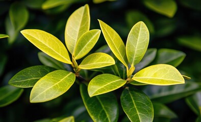Close-up vibrant leaves
