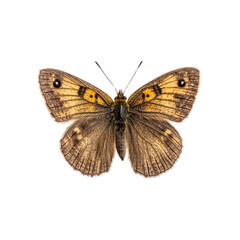 Obraz premium Close-up of a Glanville Fritillary Butterfly (Melitaea cinxia) with Spread Wings on Transparent Background