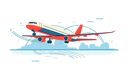 Airplane Routes Vector Icon for Travel Destination Visualization in Professional Design