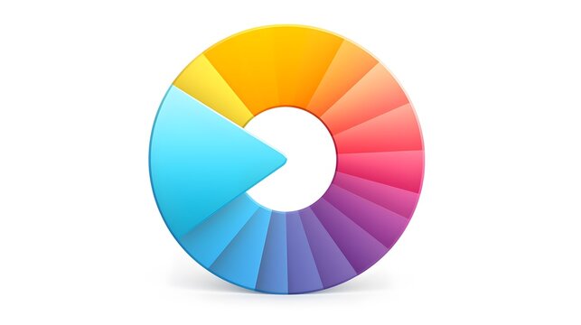 Colorful Addition Symbol Icon with Gradient Finish in Circle Shape for Designs