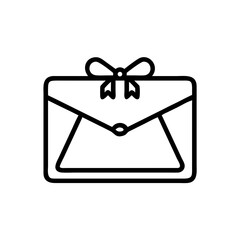 envelope gift icon on transparent background for apps and websites