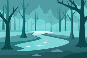 Obraz premium winter landscape with trees