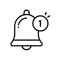 Obraz premium notification bell icon on transparent background for apps and websites
