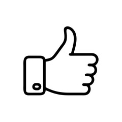 thumbs up icon on transparent background for apps and websites