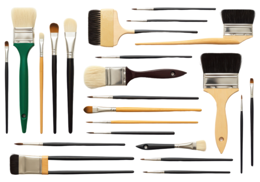 Variety of paintbrushes