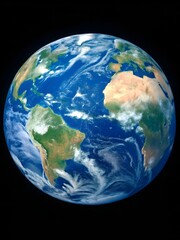 Fototapeta premium planet earth on black background