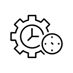 time management icon on transparent background for apps and websites