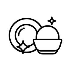 dishwashing icon on transparent background for apps and websites