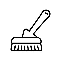 scrubbing brush icon on transparent background for apps and websites