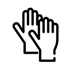 rubber gloves icon on transparent background for apps and websites