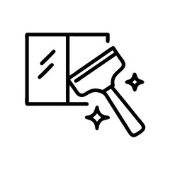 window cleaning icon on transparent background for apps and websites
