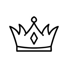 fantasy crown icon on transparent background for apps and websites