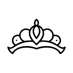 tiara icon on transparent background for apps and websites