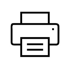 printer icon on transparent background for apps and websites