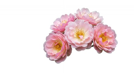 Detailed Botanical Isolated White of Garden Rose Rosa Multiflora Presenting Elegant Clusters for Floral Themed Project Perfect for Spring Themed Projects and Mother's Day